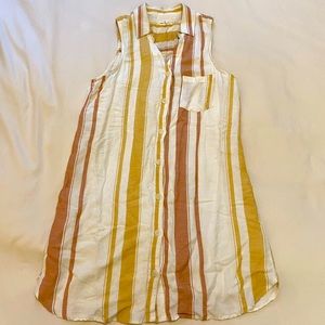 Thread & Supply Striped Button-down Sleeveless Dress- Size S